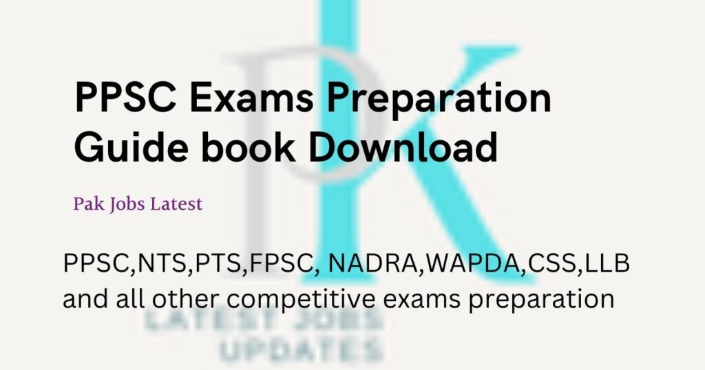 PPSC exams Preparation Guide book PDF download