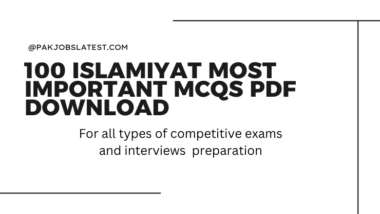 100 islamiyat most important mcqs pdf download